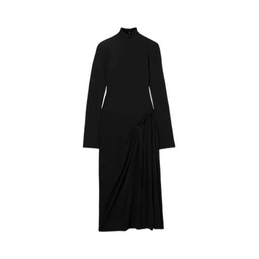 High-Necked Mid-Length Dress
