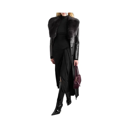 High-Necked Mid-Length Dress