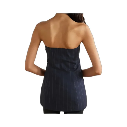 Sunny Strapless Striped Twill Vest