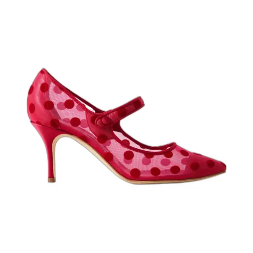 Campari Satin Trim Mary Jane High Heels Single-Layer Shoes