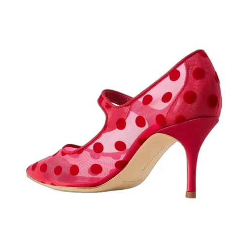 Campari Satin Trim Mary Jane High Heels Single-Layer Shoes