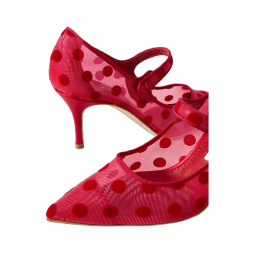 Campari Satin Trim Mary Jane High Heels Single-Layer Shoes