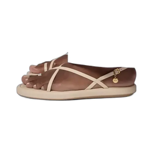 Cross-Strap Flat Sandals