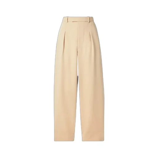 Pleated Wide-Leg Casual Pants