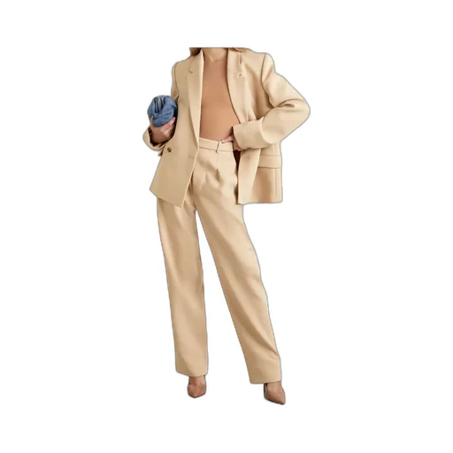Pleated Wide-Leg Casual Pants