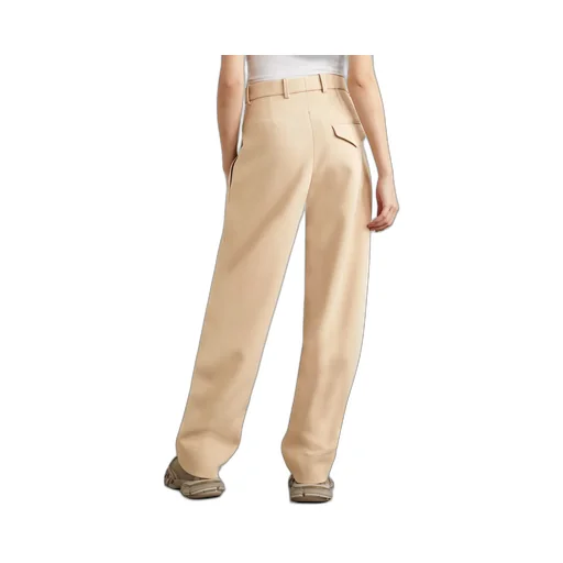 Pleated Wide-Leg Casual Pants