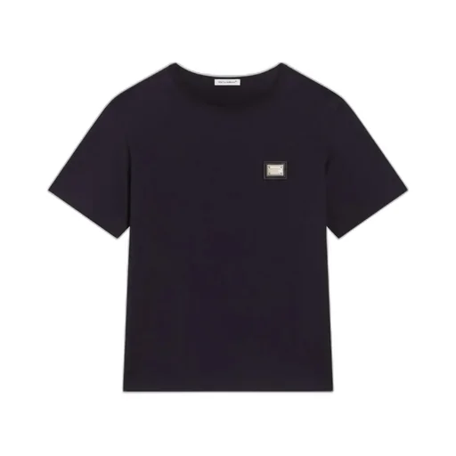 Jersey T-Shirt With Logo Plate