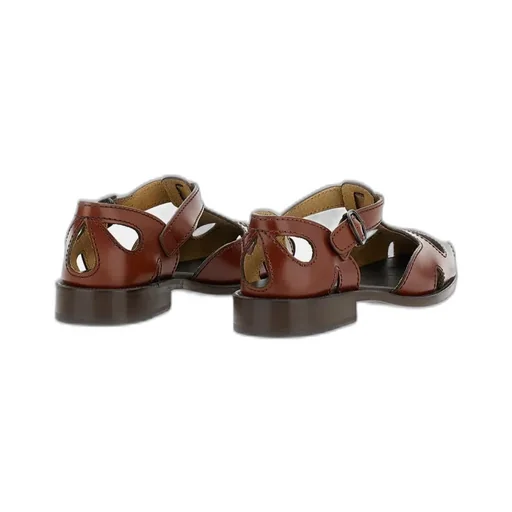 Hereu Cut-Out Leather Flat Shoes