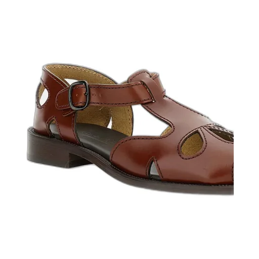 Hereu Cut-Out Leather Flat Shoes