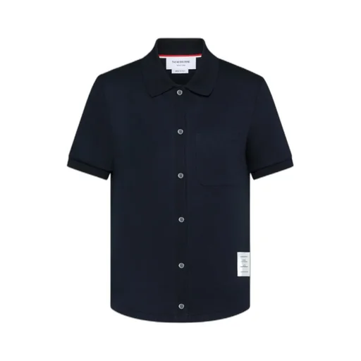 Thom Browne Logo Patch Short-Sleeved Shirt