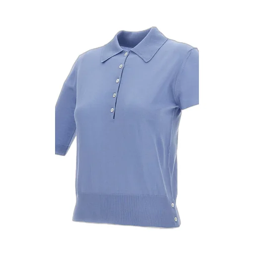 Thom Browne 4-Bar Button Detailed Short-Sleeved Polo Shirt