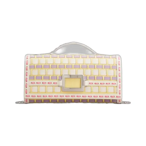 Belle Vivier Clutch In Leather