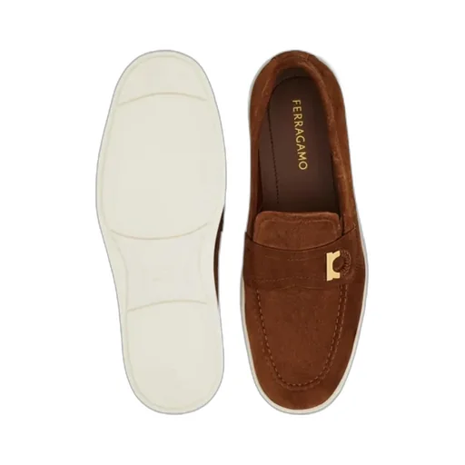 Boat Shoe Loafer With Gancini Detail