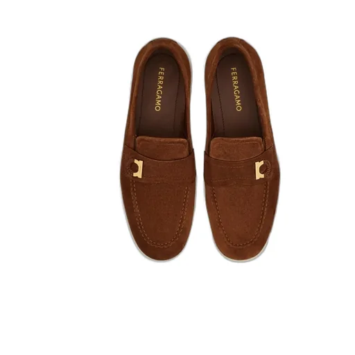 Boat Shoe Loafer With Gancini Detail