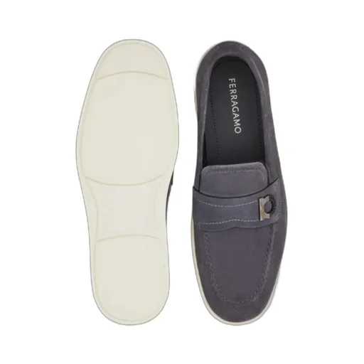 Boat Shoe Loafer With Gancini Detail