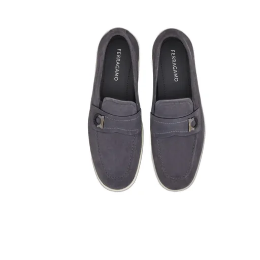 Boat Shoe Loafer With Gancini Detail