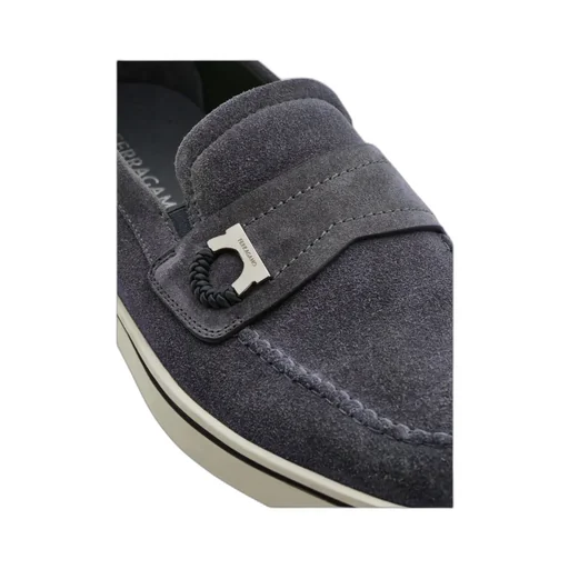 Boat Shoe Loafer With Gancini Detail