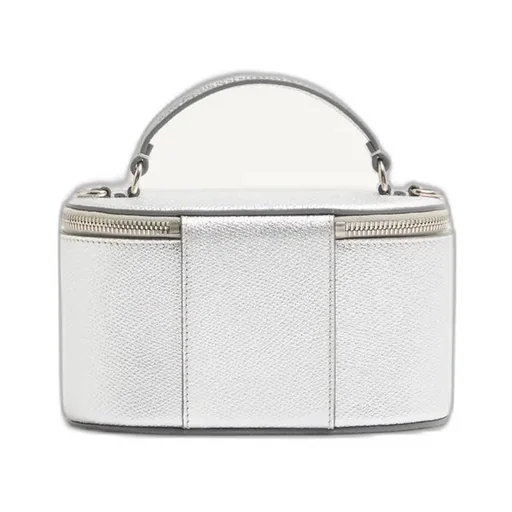 Vlogo Signature Mini Vanity Bag In Laminated Grainy Calfskin