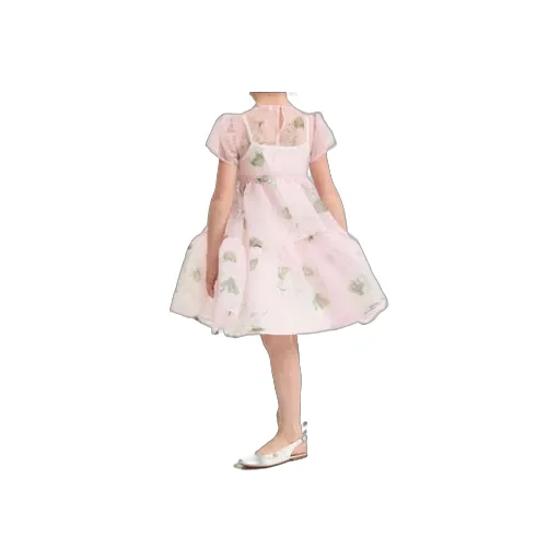 Monnalisa Organza Flower Dress