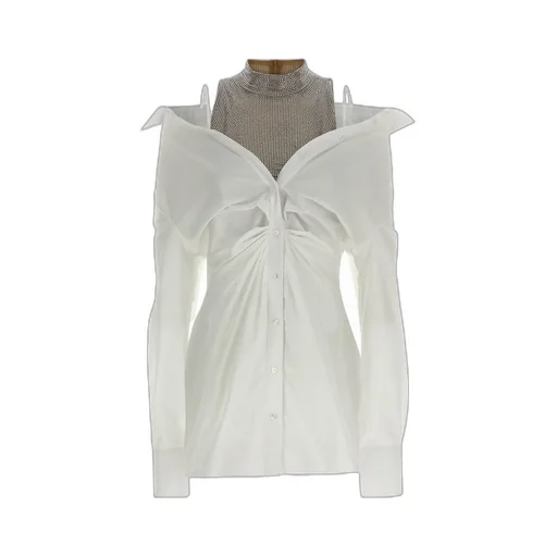Giuseppe Di Morabito High-Neck Mini Shirt Dress