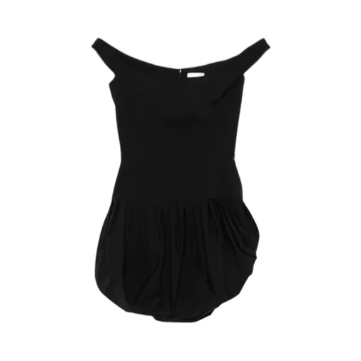 Off-Shoulder Gathered Mini Dress