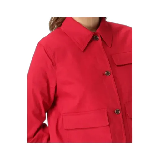 Button-Fastening Flap-Pocket Jacket