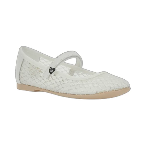 Monnalisa Glitter Mesh Ballerinas