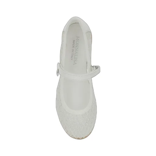 Monnalisa Glitter Mesh Ballerinas