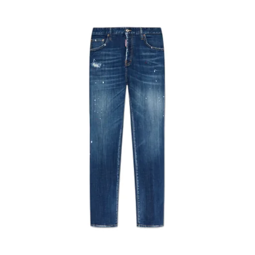 Dsquared2 Distressed Straight Leg Jeans