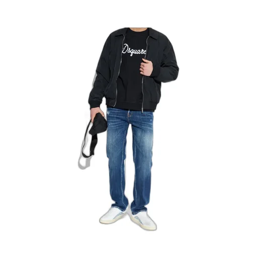 Dsquared2 Distressed Straight Leg Jeans