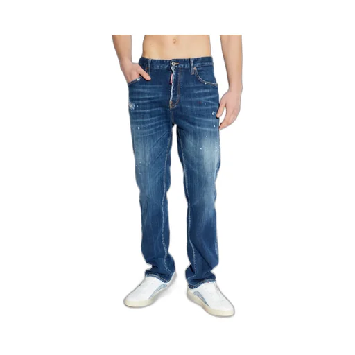 Dsquared2 Distressed Straight Leg Jeans
