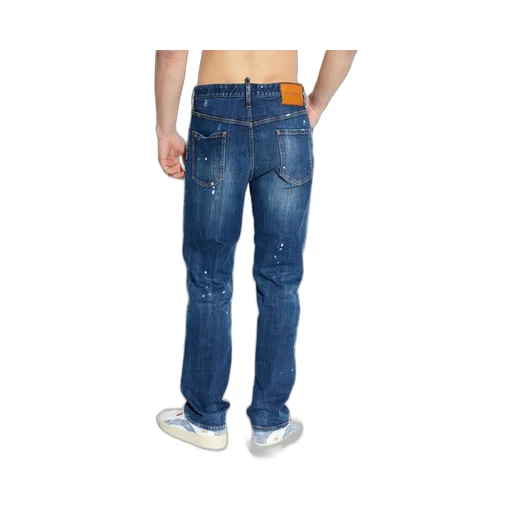 Dsquared2 Distressed Straight Leg Jeans