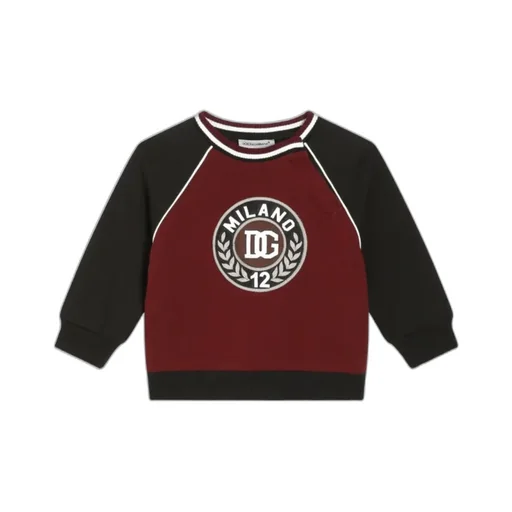 Dolce & Gabbana Kids Logo Patch Crewneck Sweatshirt