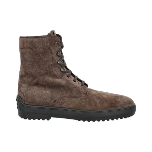 Tod's Round-Toe Lace-Up Boots