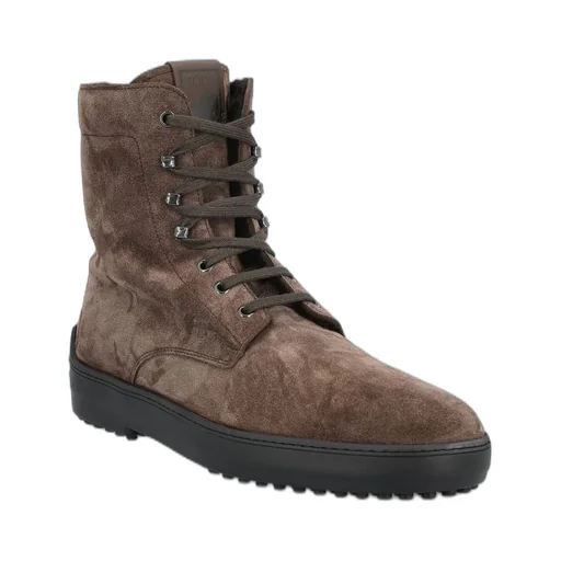 Tod's Round-Toe Lace-Up Boots