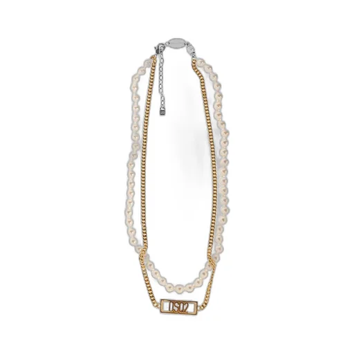 Dsquared2 Logo Detail Layered Necklace