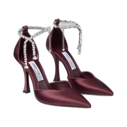 Stevie 100 Sat Pointed High Heels