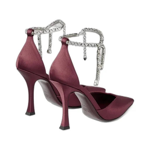 Stevie 100 Sat Pointed High Heels