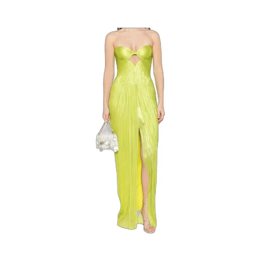 Hollowed-Out Pleated Dress