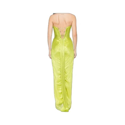 Hollowed-Out Pleated Dress