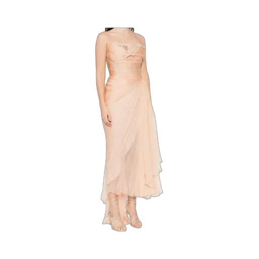 Strapless Ruffled Dress