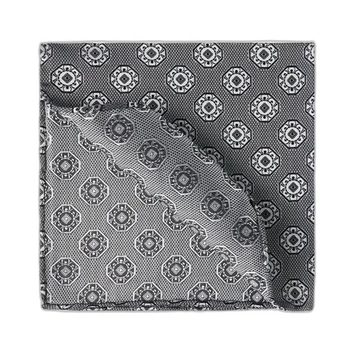 Medallion-Print Silk Pocket Square