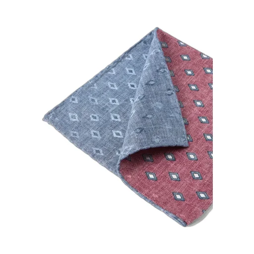 Diamond-Print Silk Pocket Square