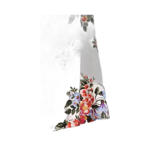 Dolce & Gabbana Kids Flower Patterned Crewneck Dress