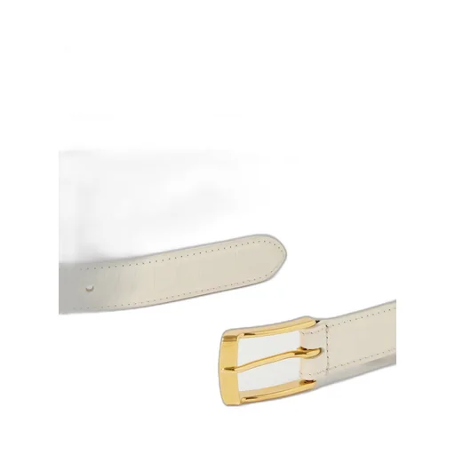 Dana Crocodile-Patterned Leather Belt