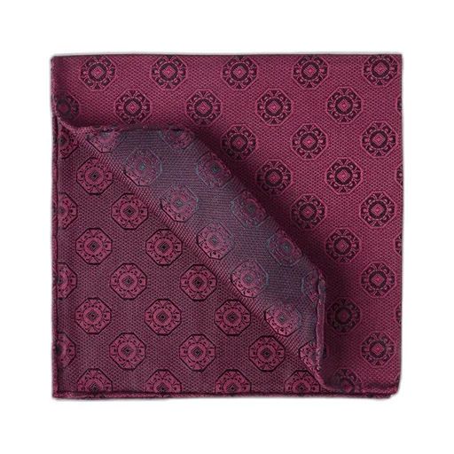 Medallion-Print Silk Pocket Square