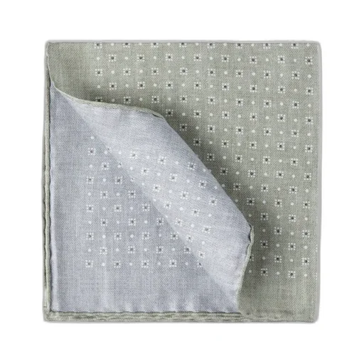 Geometric-Print Silk Pocket Square