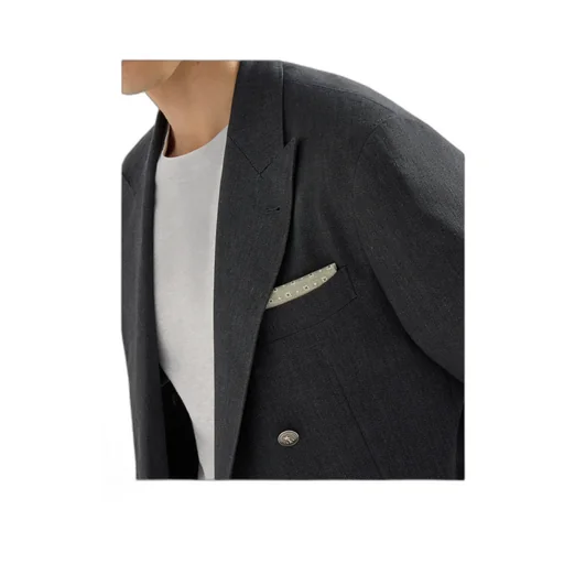 Geometric-Print Silk Pocket Square