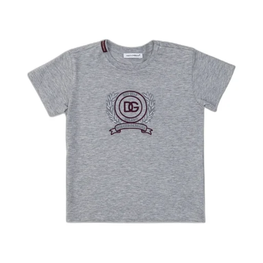Dolce & Gabbana Kids Logo Embroidered Crewneck T-Shirt