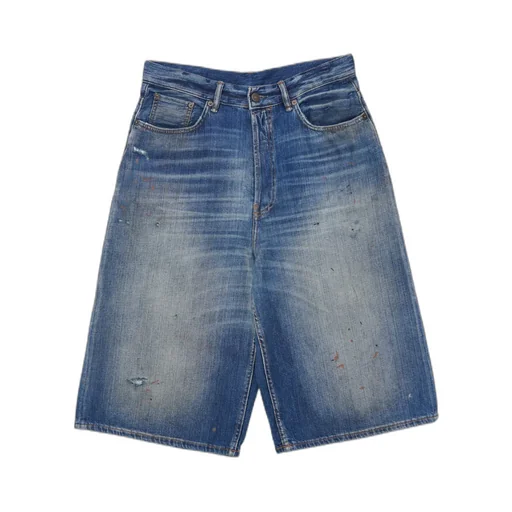 Denim Shorts With Belt Loops